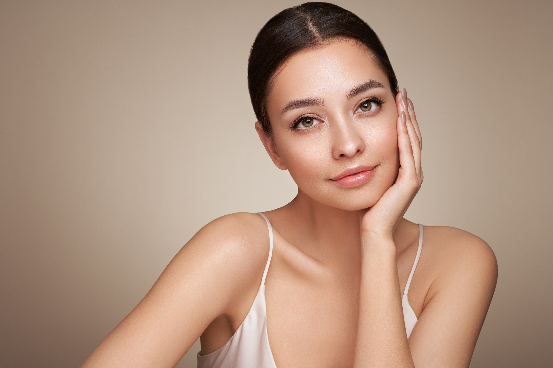 Refined natural beauty — close portrait
